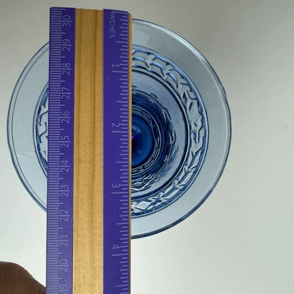 Vintage Blue Wine Glass Goblet